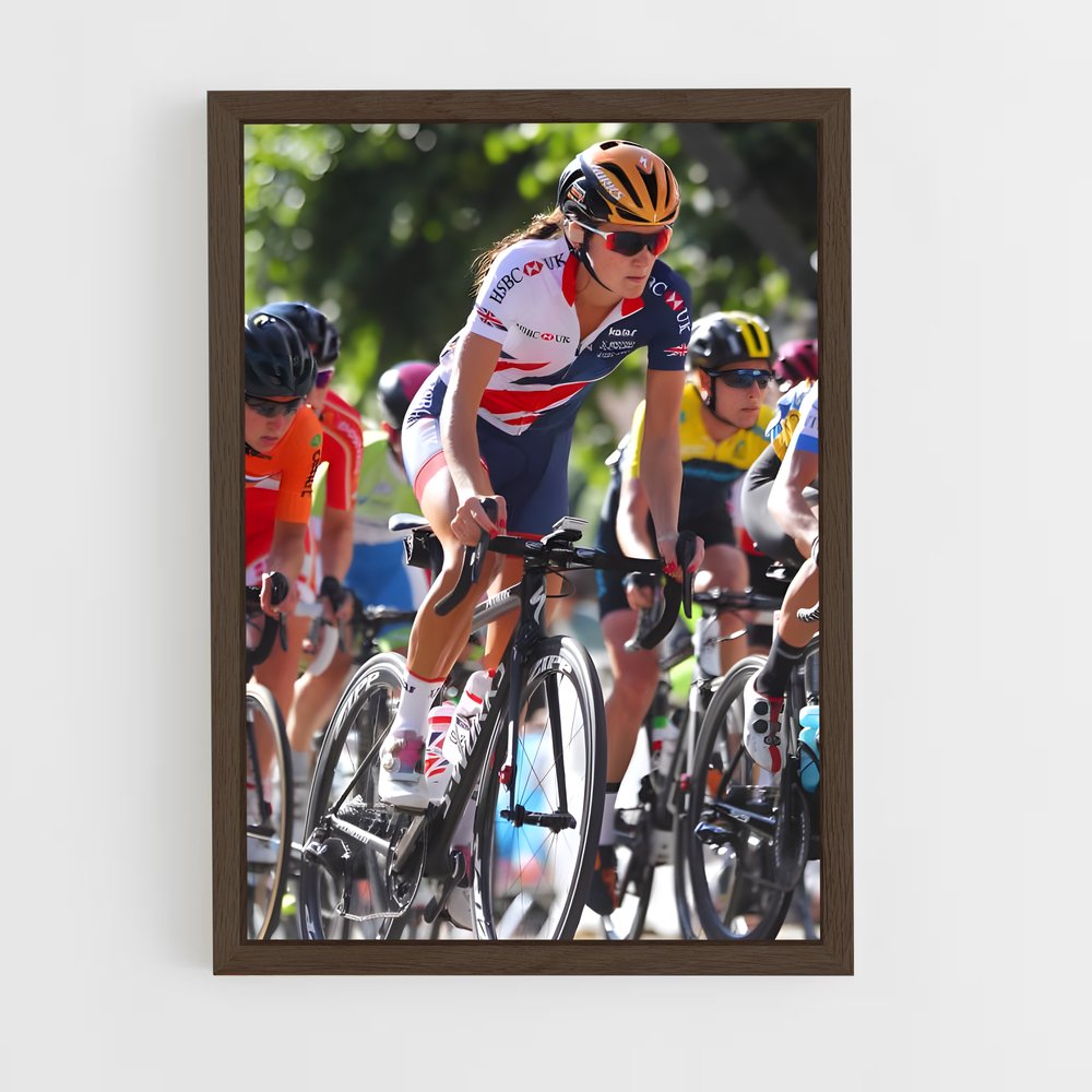 Poster Femme en Plein Effort – affiche Cyclisme (vue 5)
